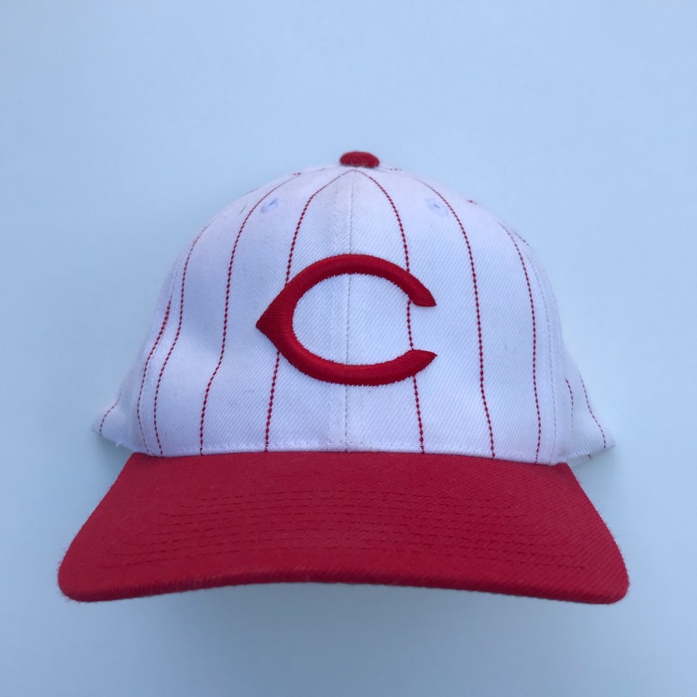 Vintage 90s Cincinnati Reds MLB pinstripe hat